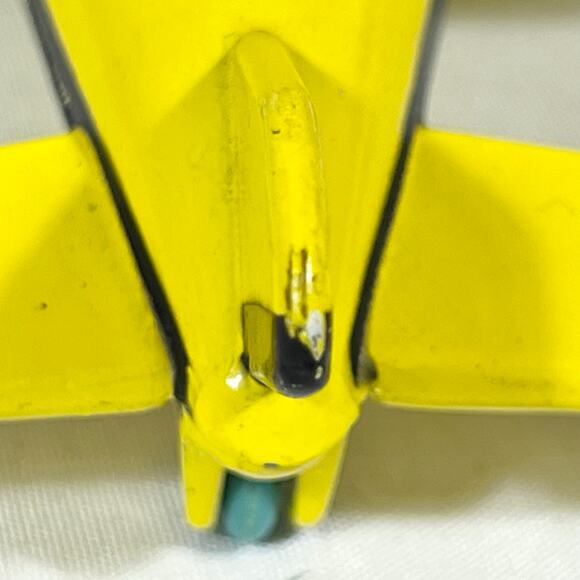 Vintage Disney DecoPac Mickey Mouse Flying Airplane Die Cast Toy Yellow 1981 - Picture 13 of 16